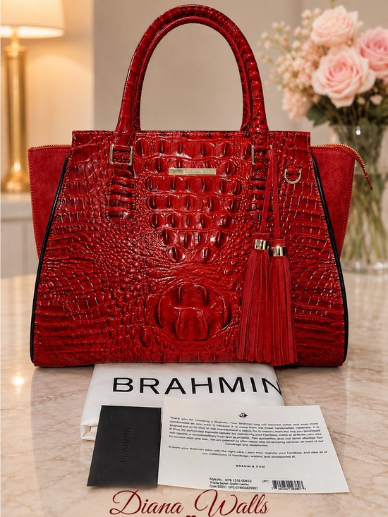 Brahmin Handbags - Brahmin Scarlet Lausanne Priscilla, NWT, HTF, RARE*